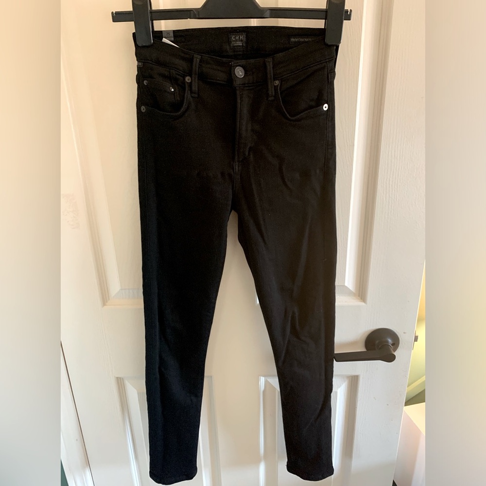 Citizens of humanity black high rise skinny jeans